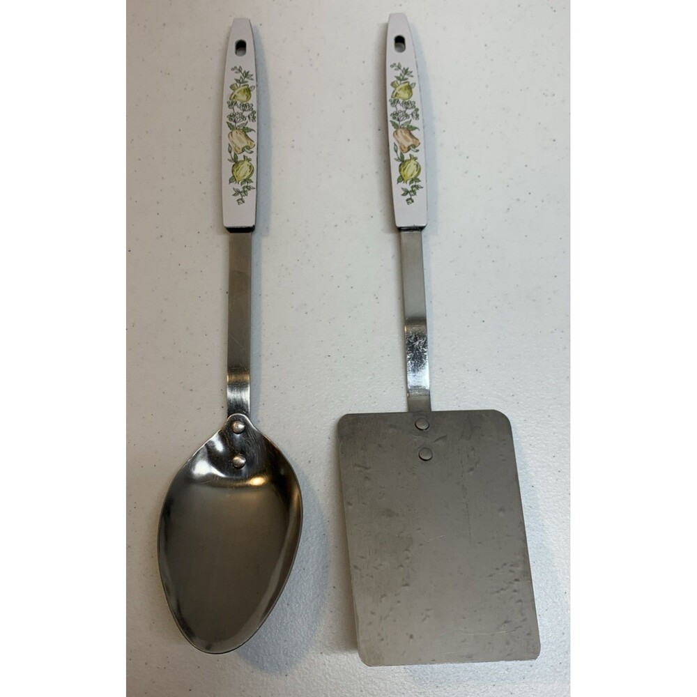 Vintage Ekco USA Stainless Steel Spatula Turner & Spoon Spice of Life